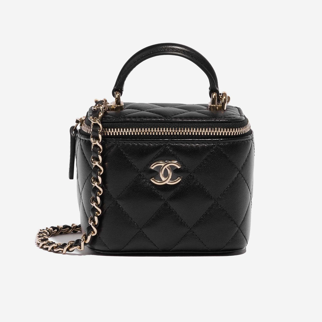 Sac Chanel Vanity Case Petit Agneau - Noir