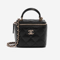 Sac Chanel Vanity Case Petit Agneau - Noir