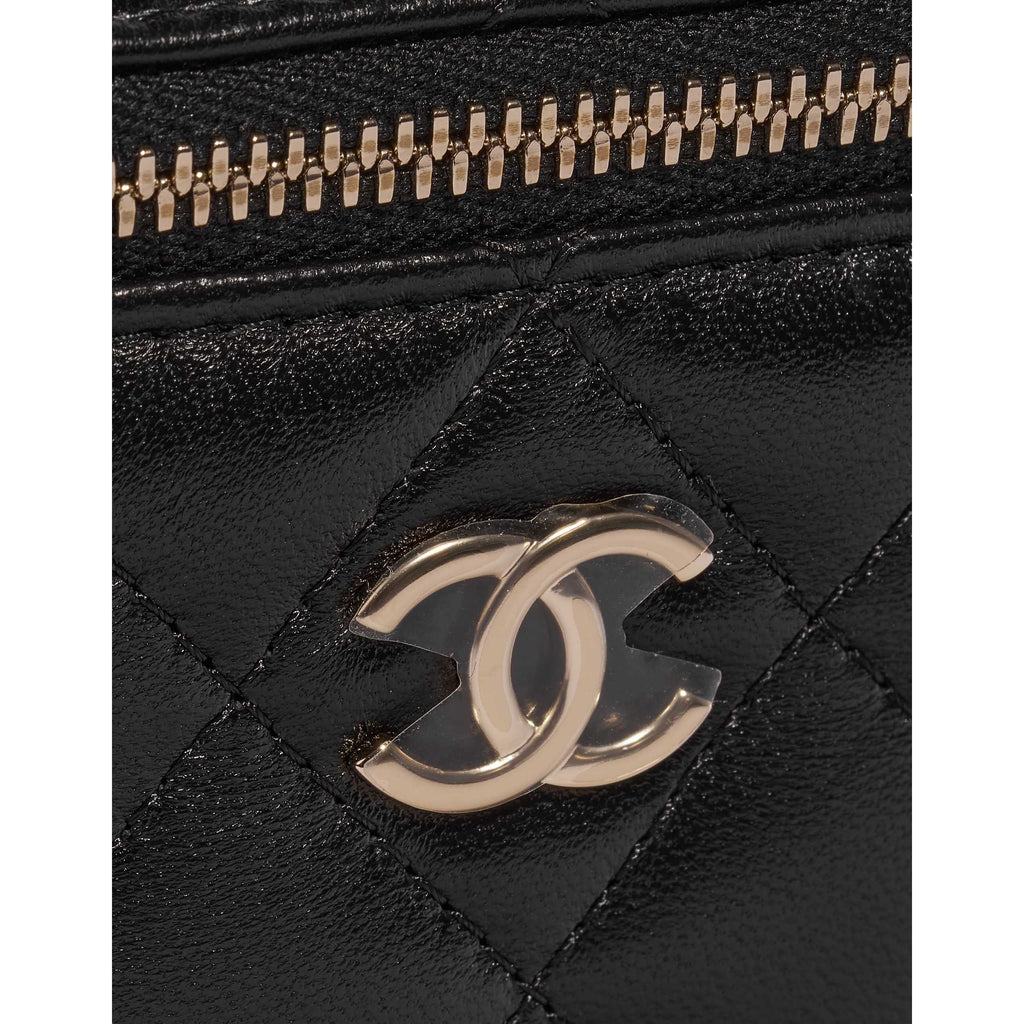 Sac Chanel Vanity Case Petit Agneau - Noir