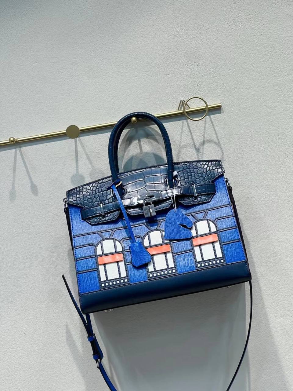 HERMES Limited Edition Berkin Faubourg Sellier Bleu 30cm