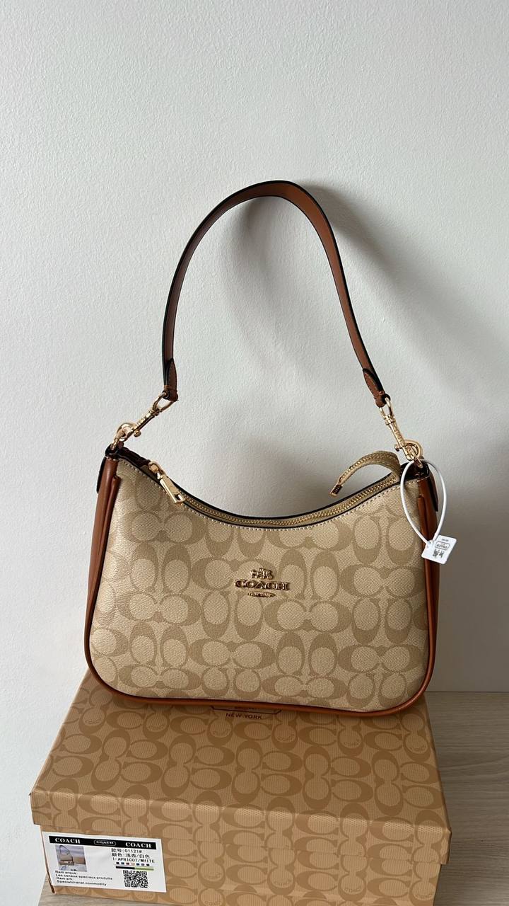 COACH Porté-épaule Laurel en toile signature