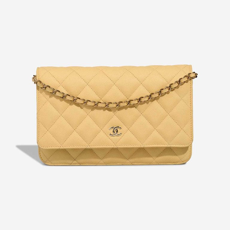 Sac Chanel Wallet On Chain Caviar - Beige