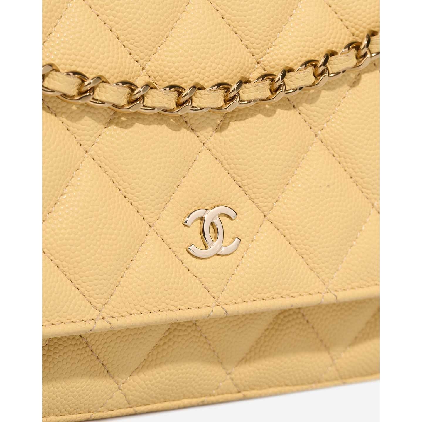 Sac Chanel Wallet On Chain Caviar - Beige