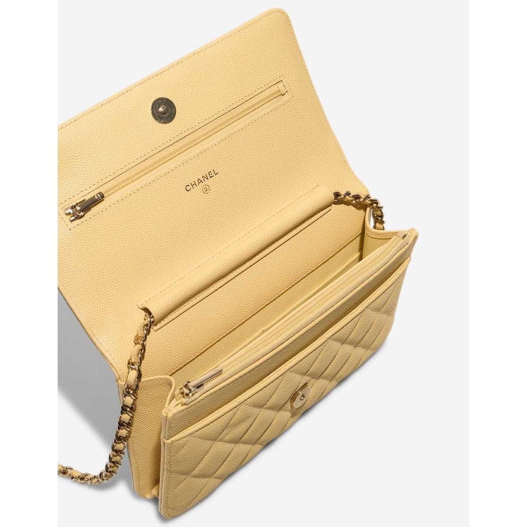 Sac Chanel Wallet On Chain Caviar - Beige