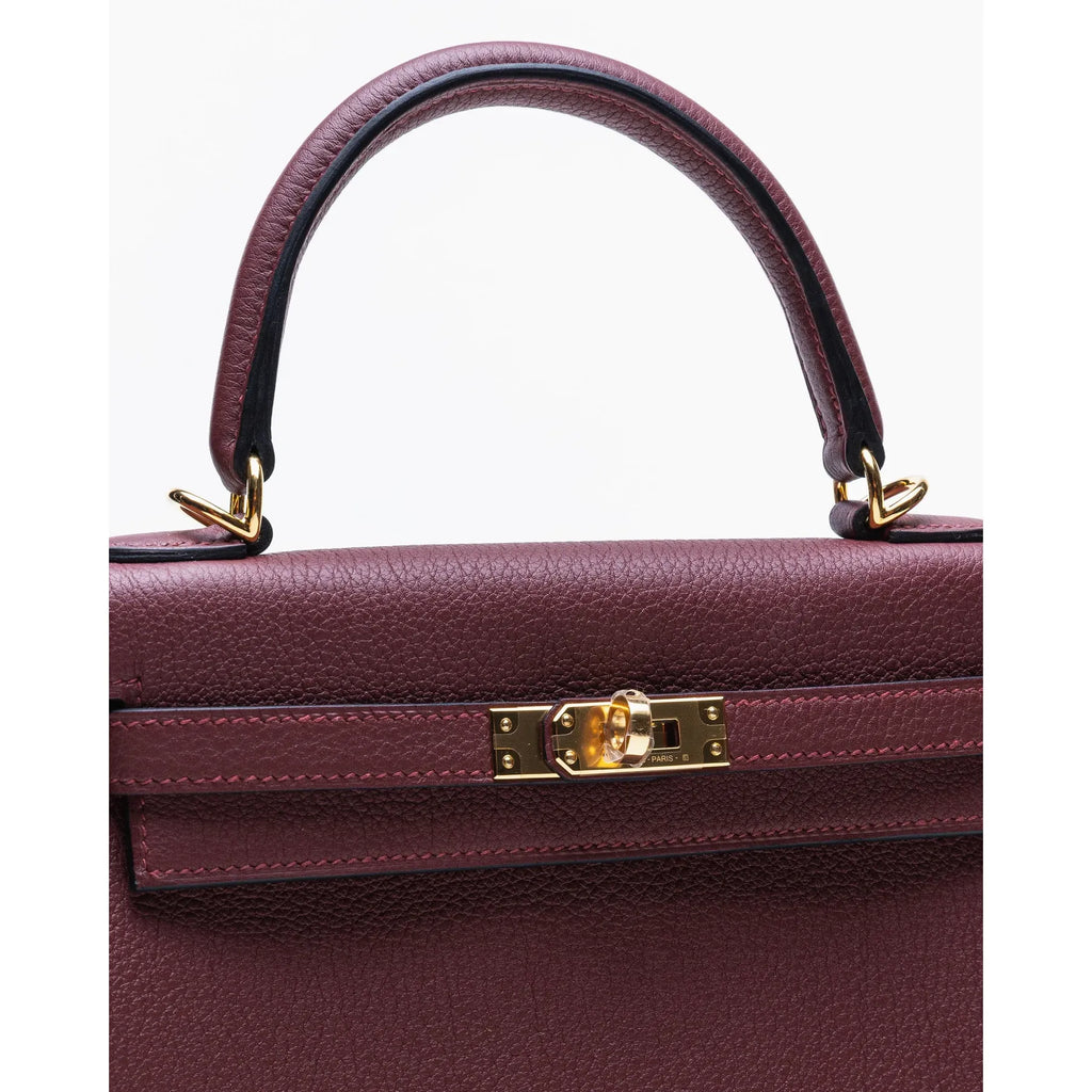 Sac Hermès Kelly 25 - Bordeaux