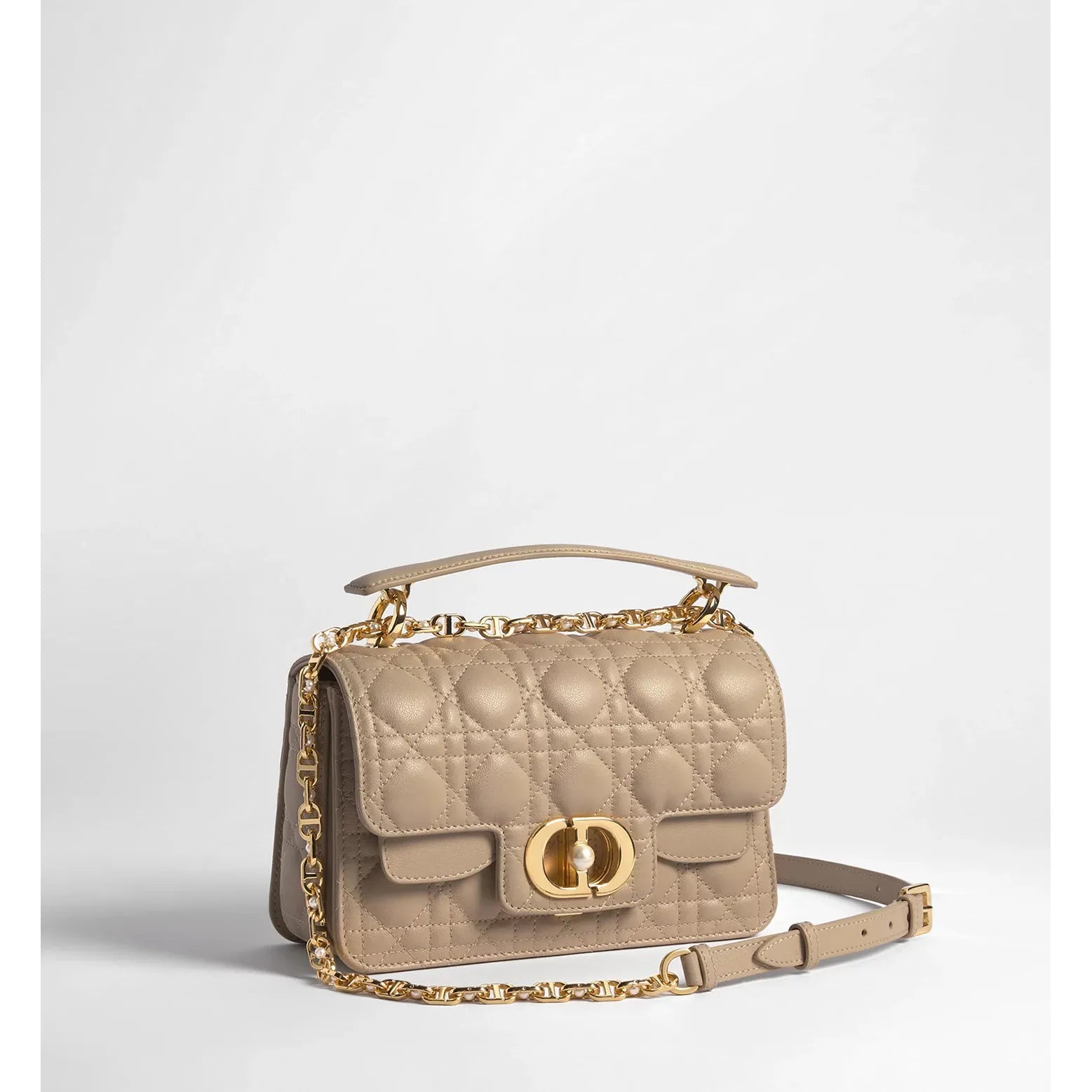 Sac Dior Top Handle Jolie Small - Beige