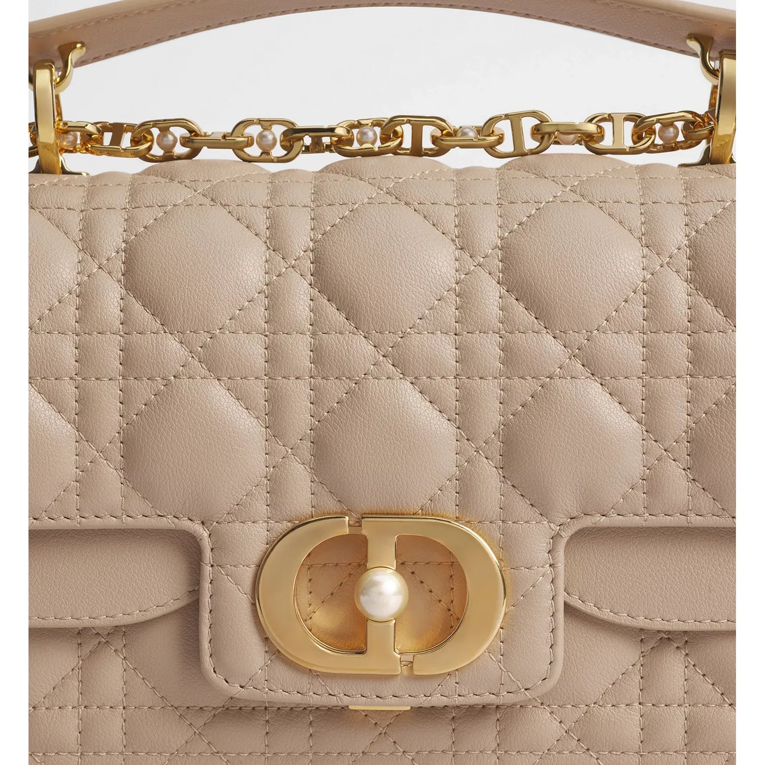 Sac Dior Top Handle Jolie Small - Beige