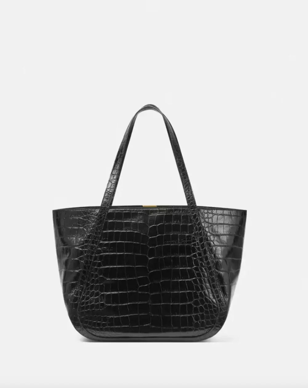 Versace Greca Goddess Croc-Effect Large Leather Tote Bag