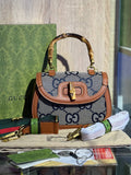 Gucci Sac à main en cuir Convertible Bamboo Top Handle